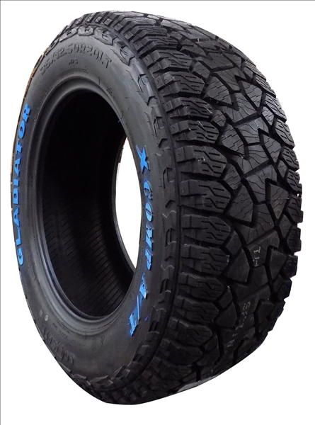 GLADIATOR - LT37X13.50X17 GLADIATOR XCOMP AT 10PLY LRE **55K**+ROAD HAZARD M+S **WHITE LETTERS